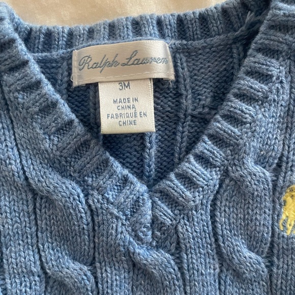 Ralph Lauren Baby Boy Cotton Sweater Vest size 3 months - Picture 2 of 5